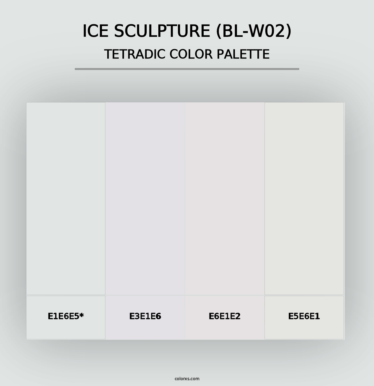 Ice Sculpture (BL-W02) - Tetradic Color Palette