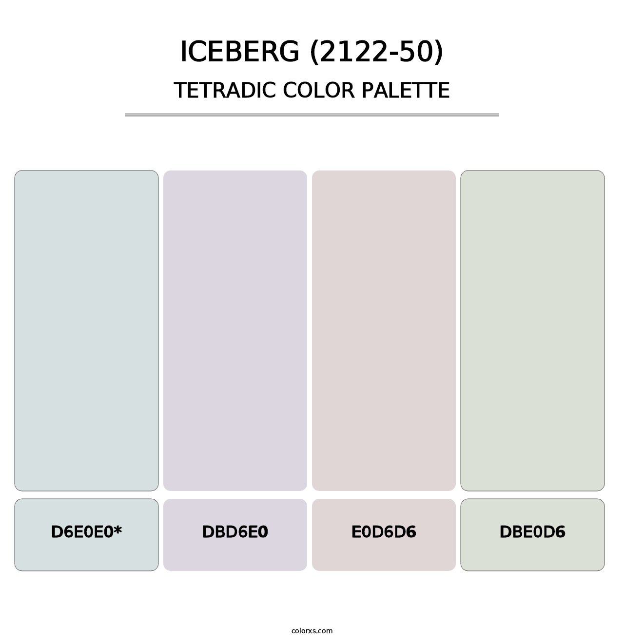 Iceberg (2122-50) - Tetradic Color Palette