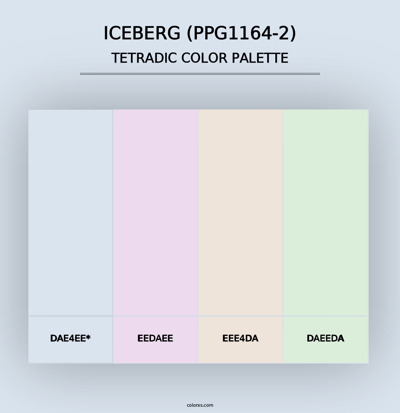 Iceberg (PPG1164-2) - Tetradic Color Palette