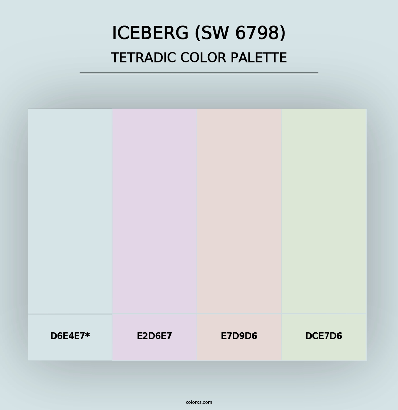 Iceberg (SW 6798) - Tetradic Color Palette