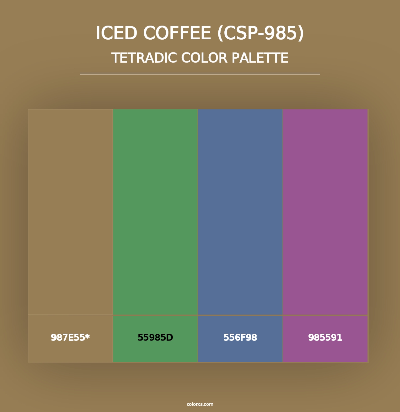 Iced Coffee (CSP-985) - Tetradic Color Palette