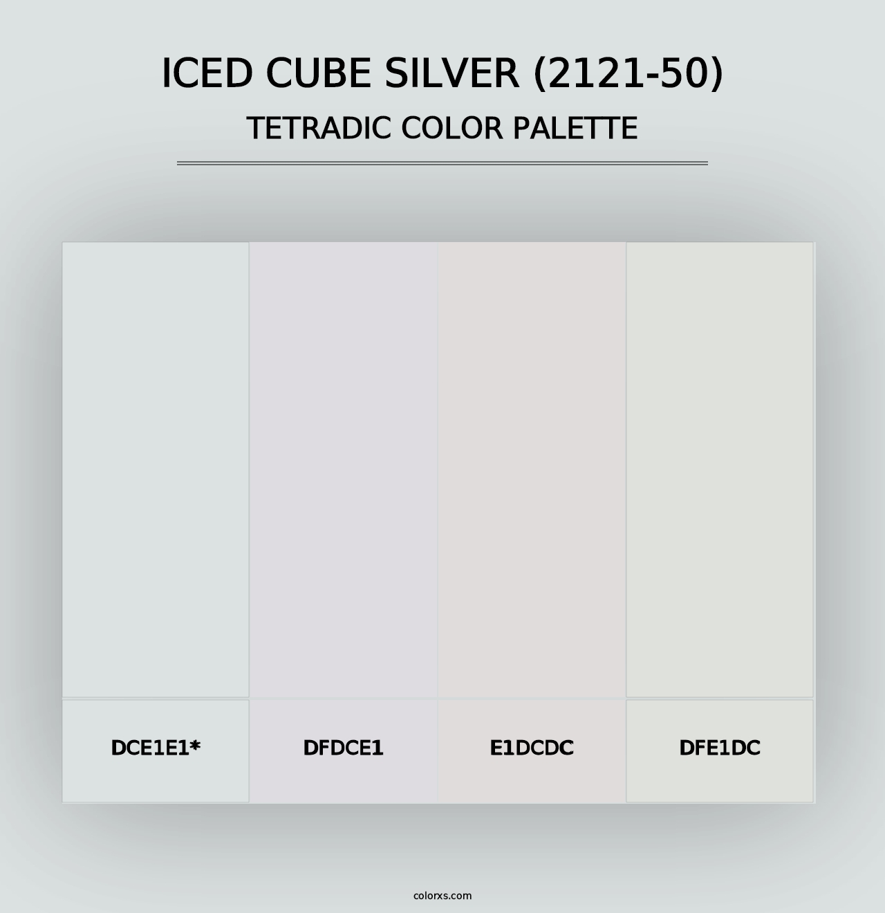 Iced Cube Silver (2121-50) - Tetradic Color Palette