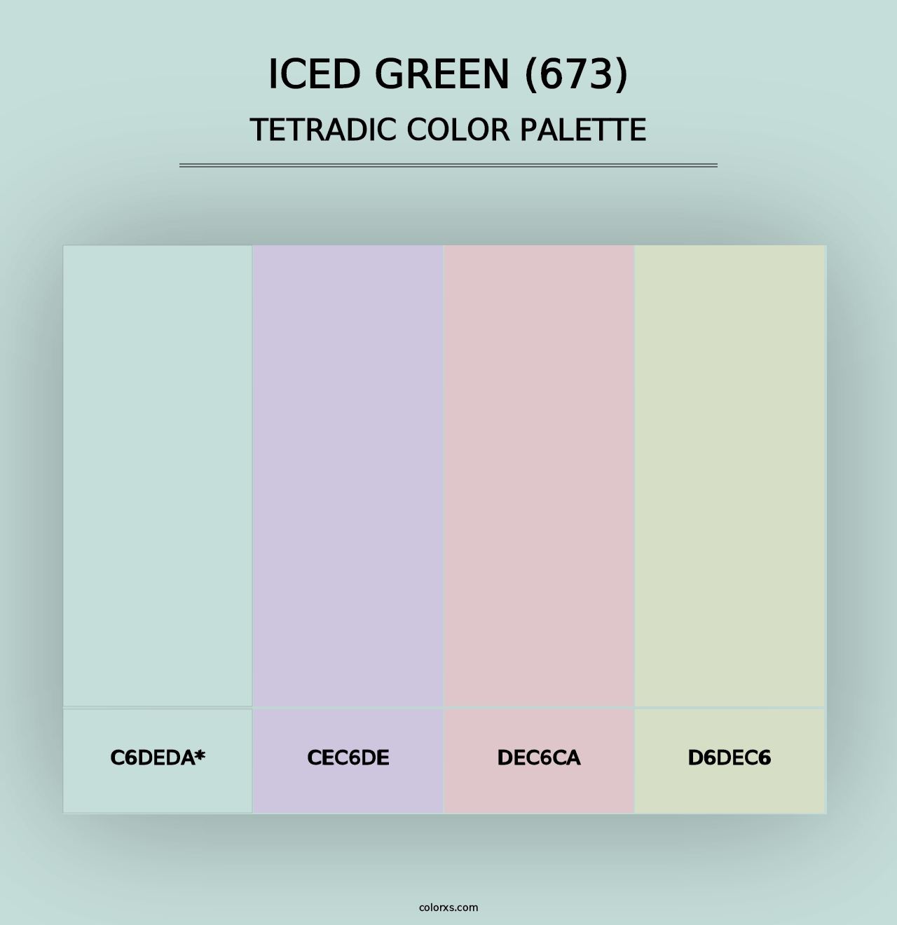 Iced Green (673) - Tetradic Color Palette