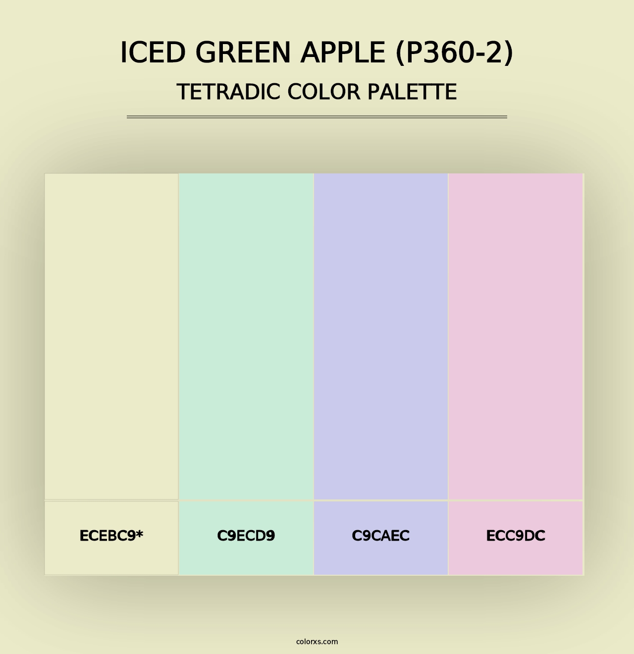 Iced Green Apple (P360-2) - Tetradic Color Palette