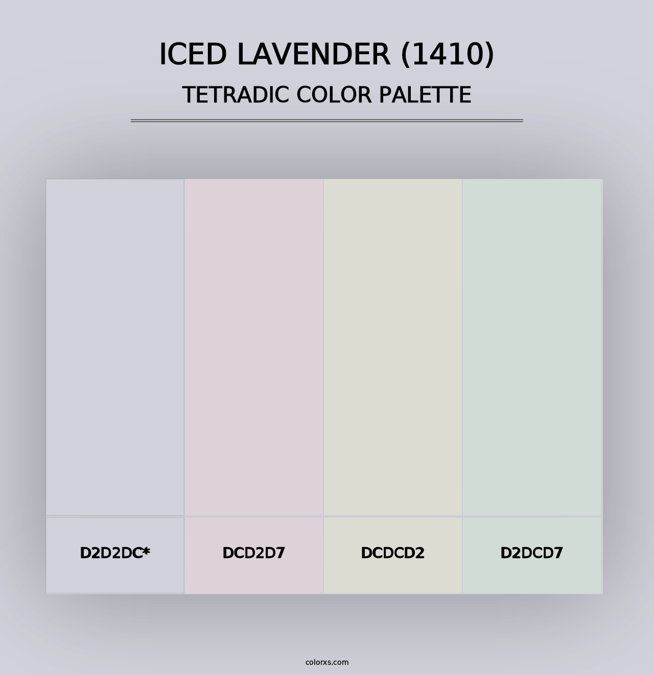 Iced Lavender (1410) - Tetradic Color Palette