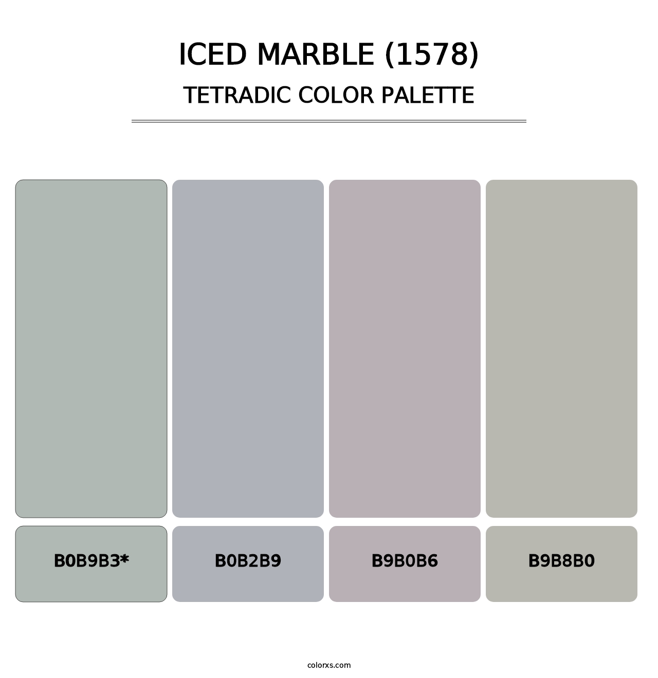 Iced Marble (1578) - Tetradic Color Palette