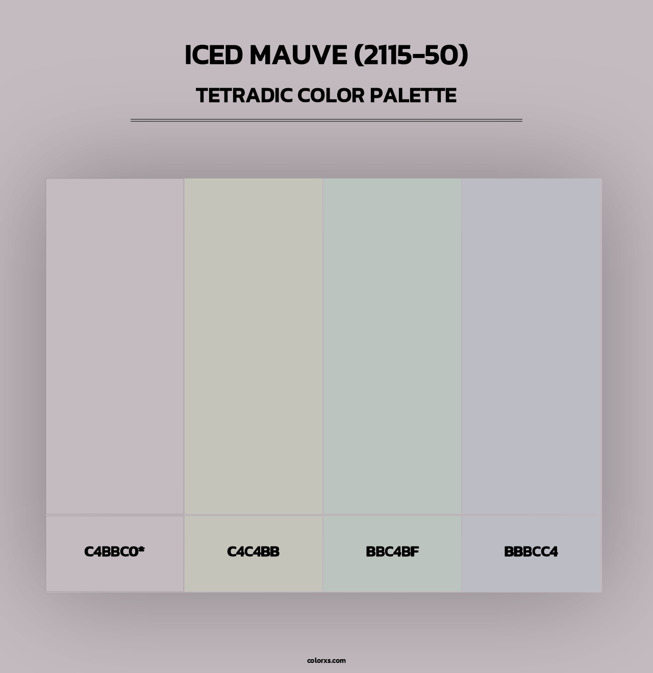 Iced Mauve (2115-50) - Tetradic Color Palette