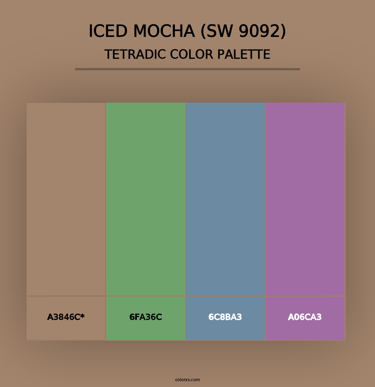 Iced Mocha (SW 9092) - Tetradic Color Palette