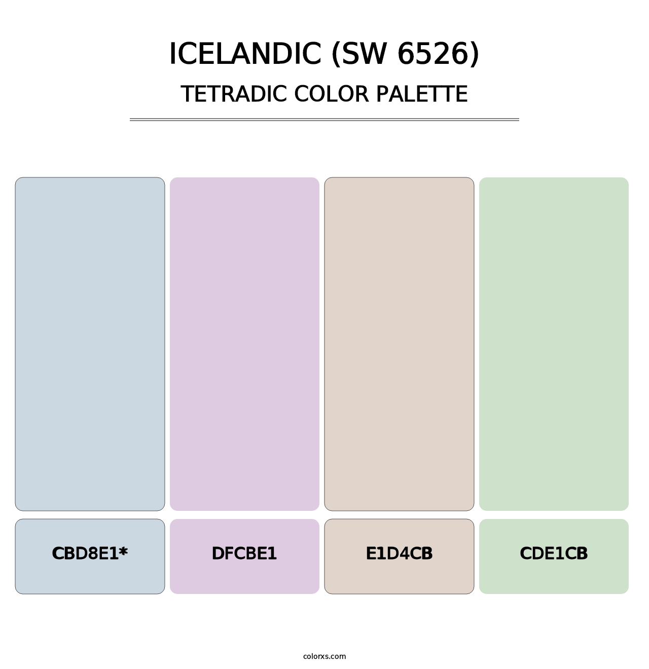 Icelandic (SW 6526) - Tetradic Color Palette