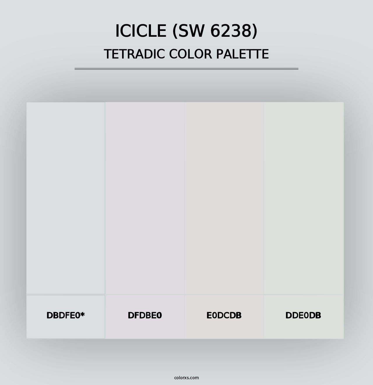 Icicle (SW 6238) - Tetradic Color Palette