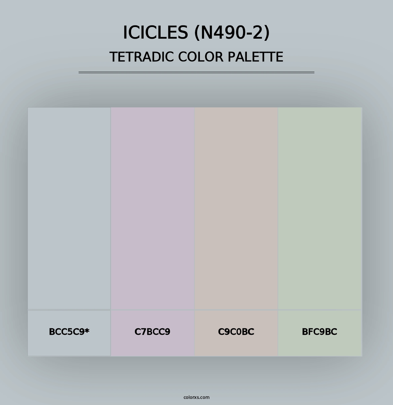 Icicles (N490-2) - Tetradic Color Palette