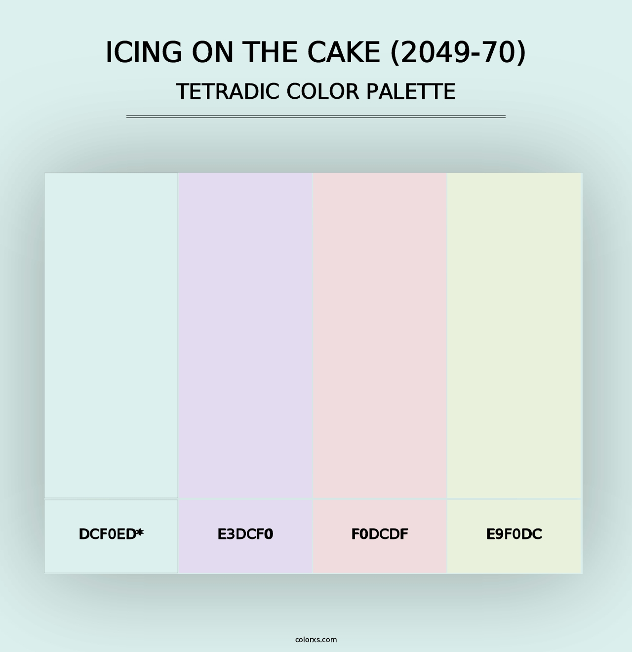 Icing on the Cake (2049-70) - Tetradic Color Palette