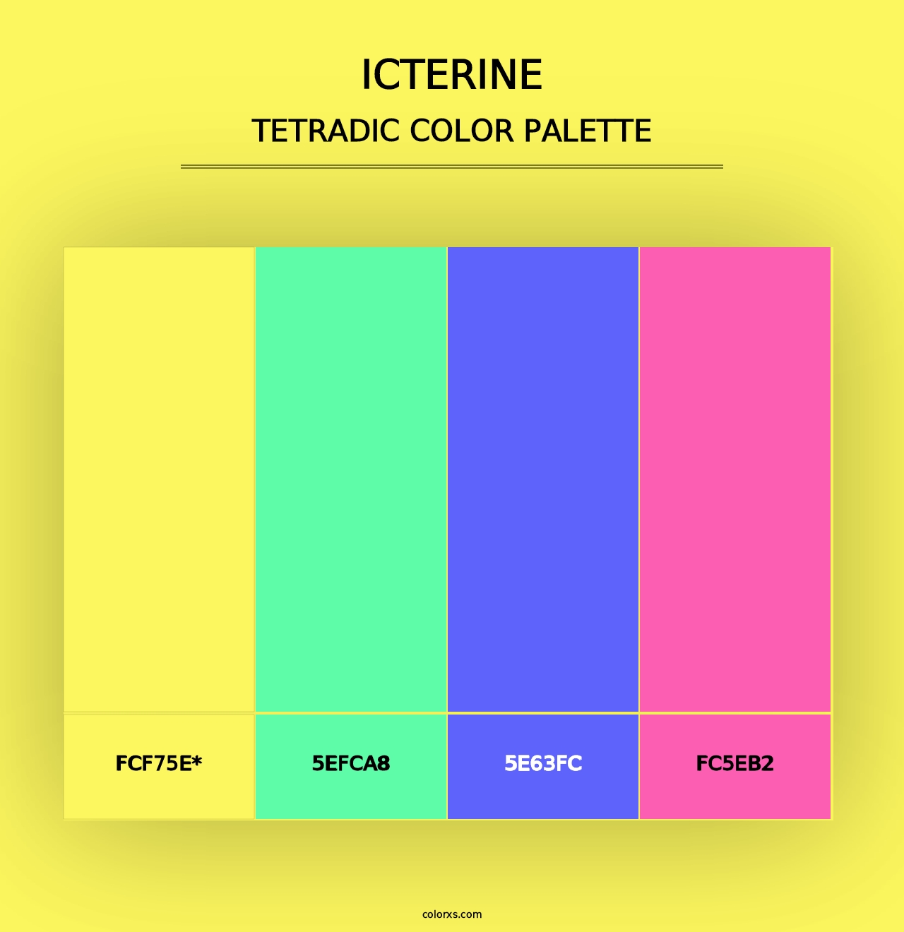 Icterine - Tetradic Color Palette