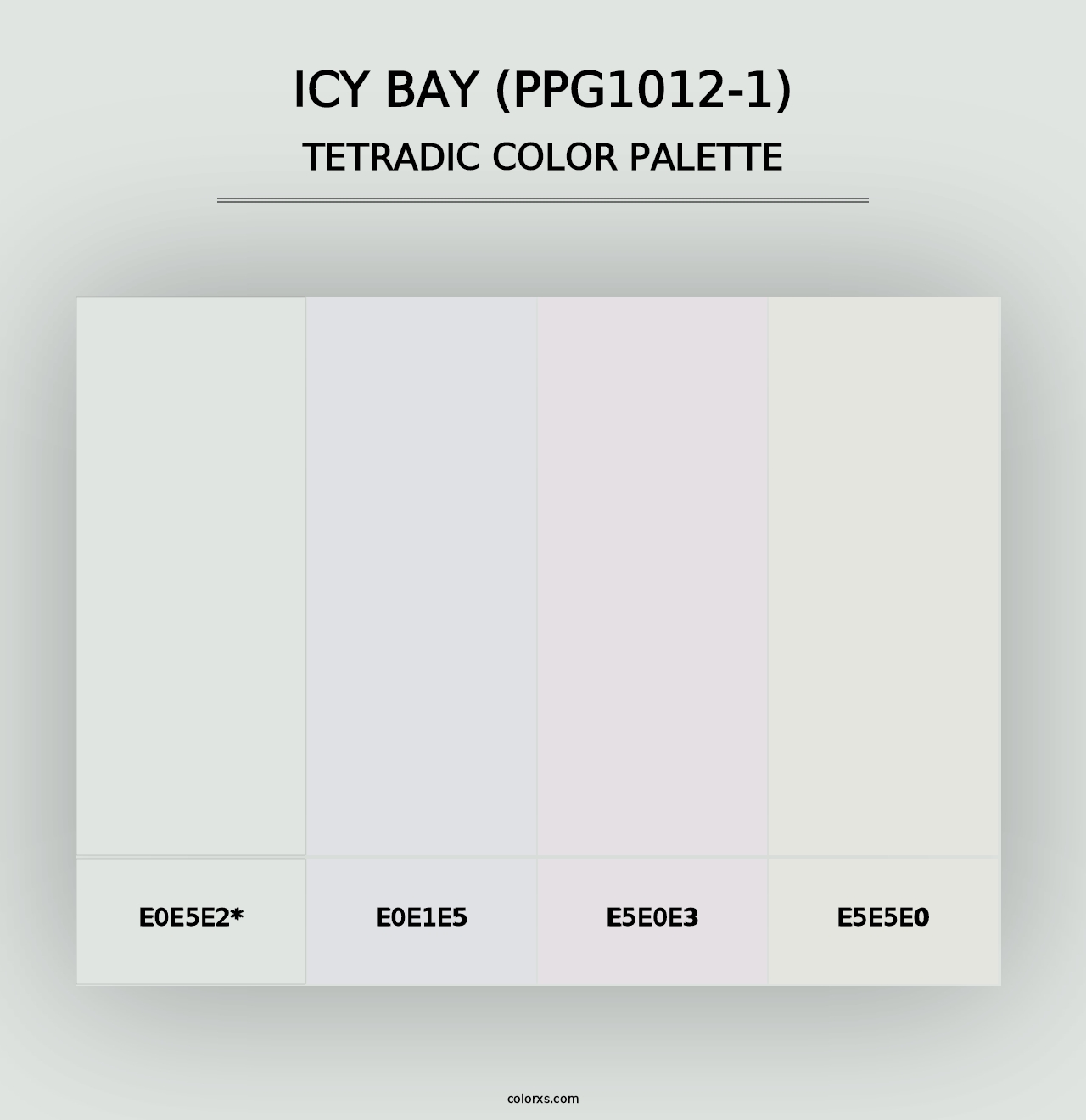 Icy Bay (PPG1012-1) - Tetradic Color Palette