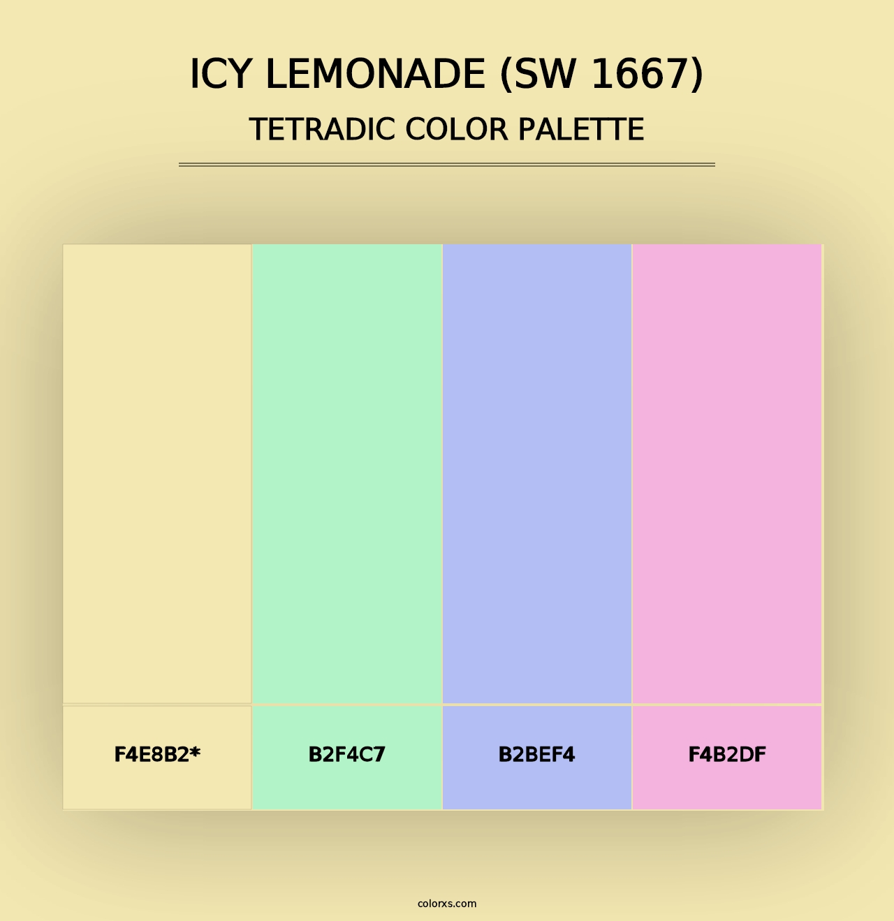 Icy Lemonade (SW 1667) - Tetradic Color Palette