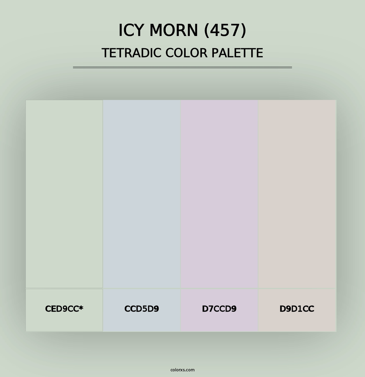 Icy Morn (457) - Tetradic Color Palette