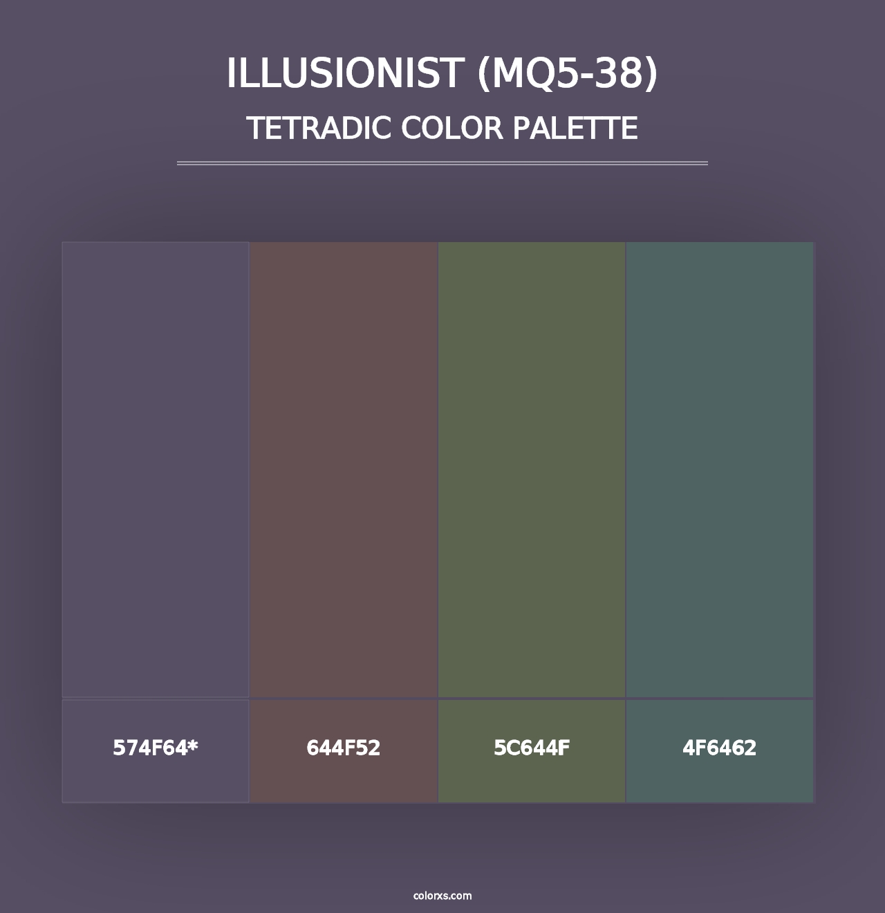 Illusionist (MQ5-38) - Tetradic Color Palette