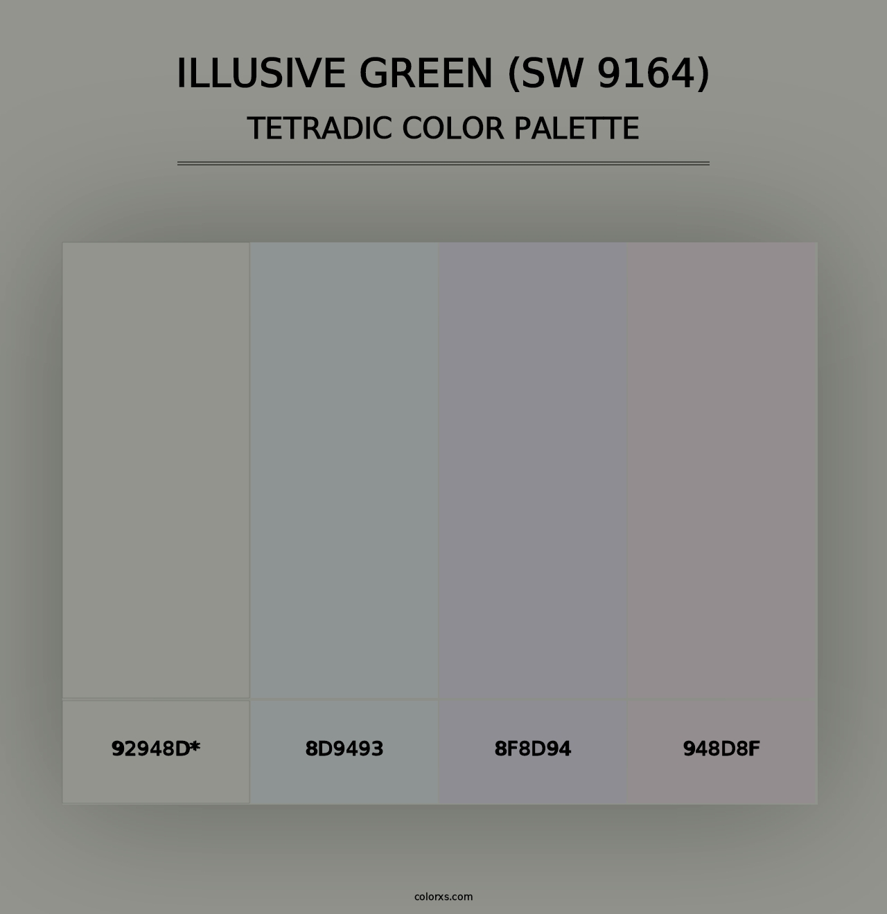 Illusive Green (SW 9164) - Tetradic Color Palette