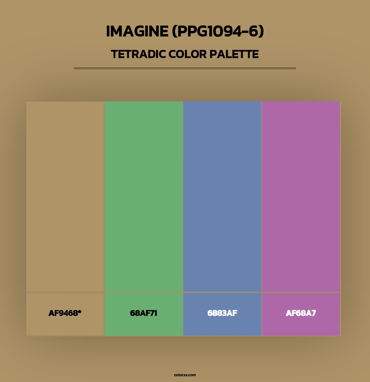 Imagine (PPG1094-6) - Tetradic Color Palette