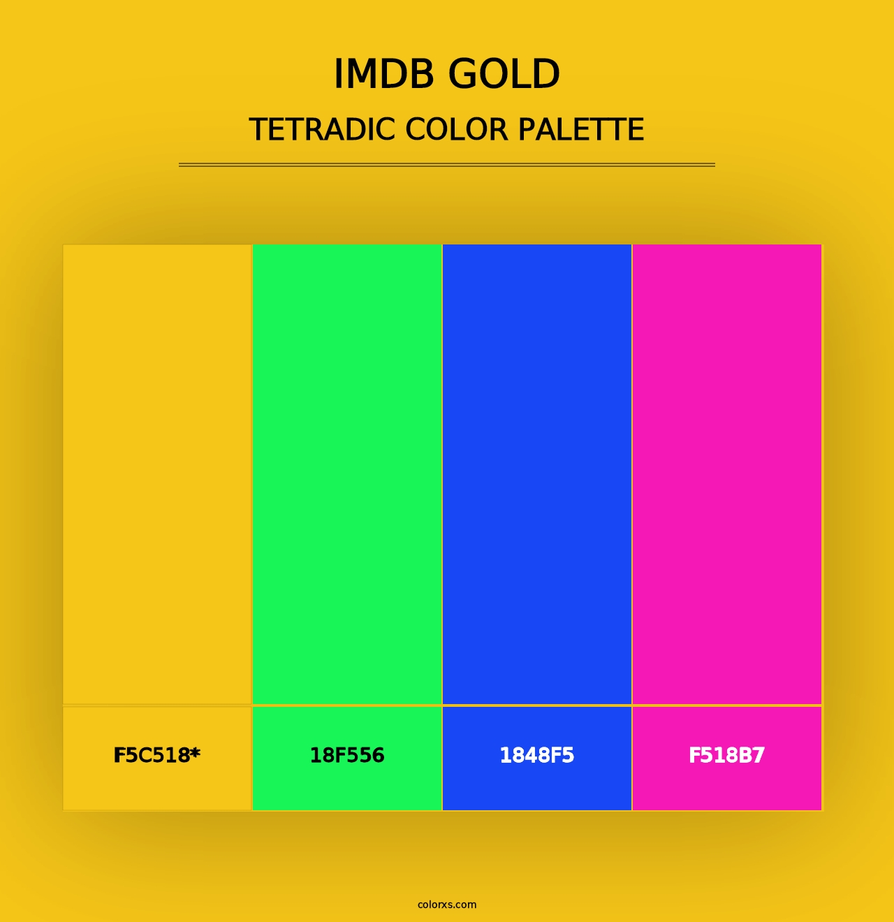 IMDb Gold - Tetradic Color Palette