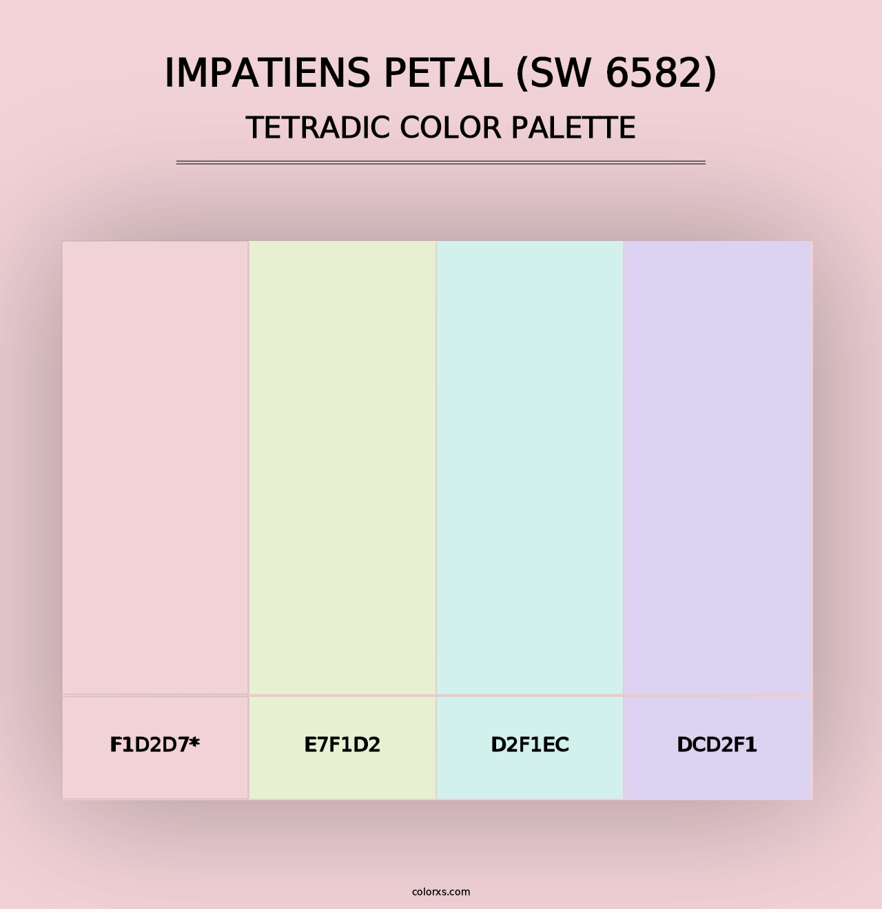 Impatiens Petal (SW 6582) - Tetradic Color Palette