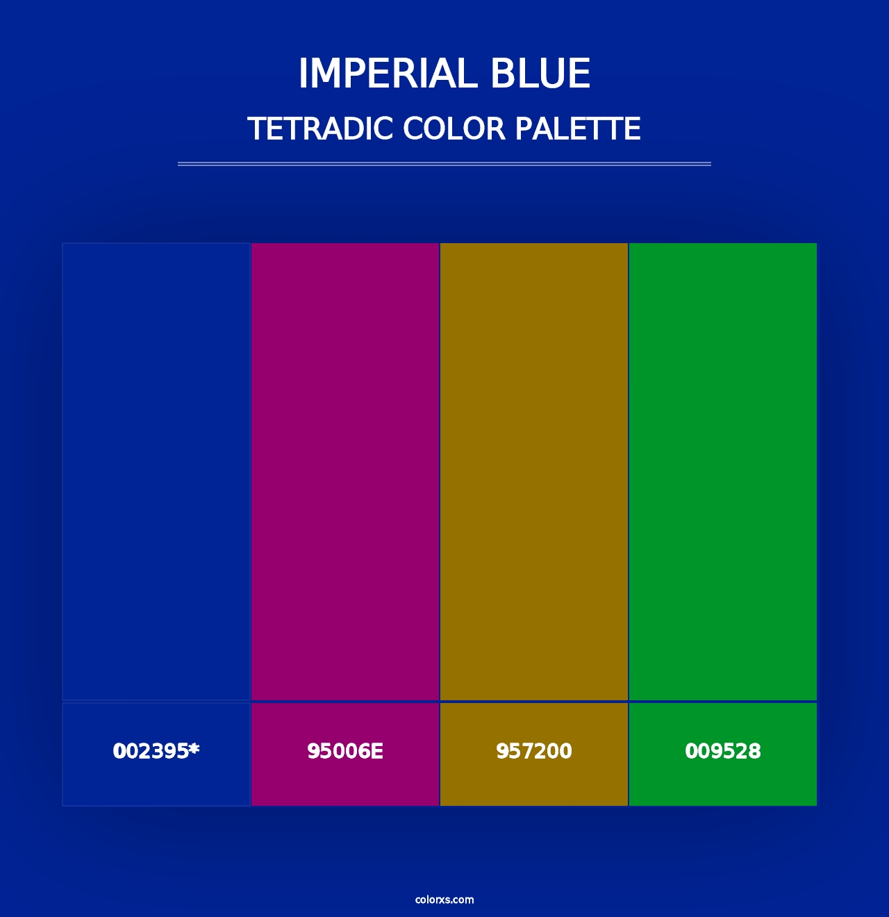 Imperial Blue - Tetradic Color Palette