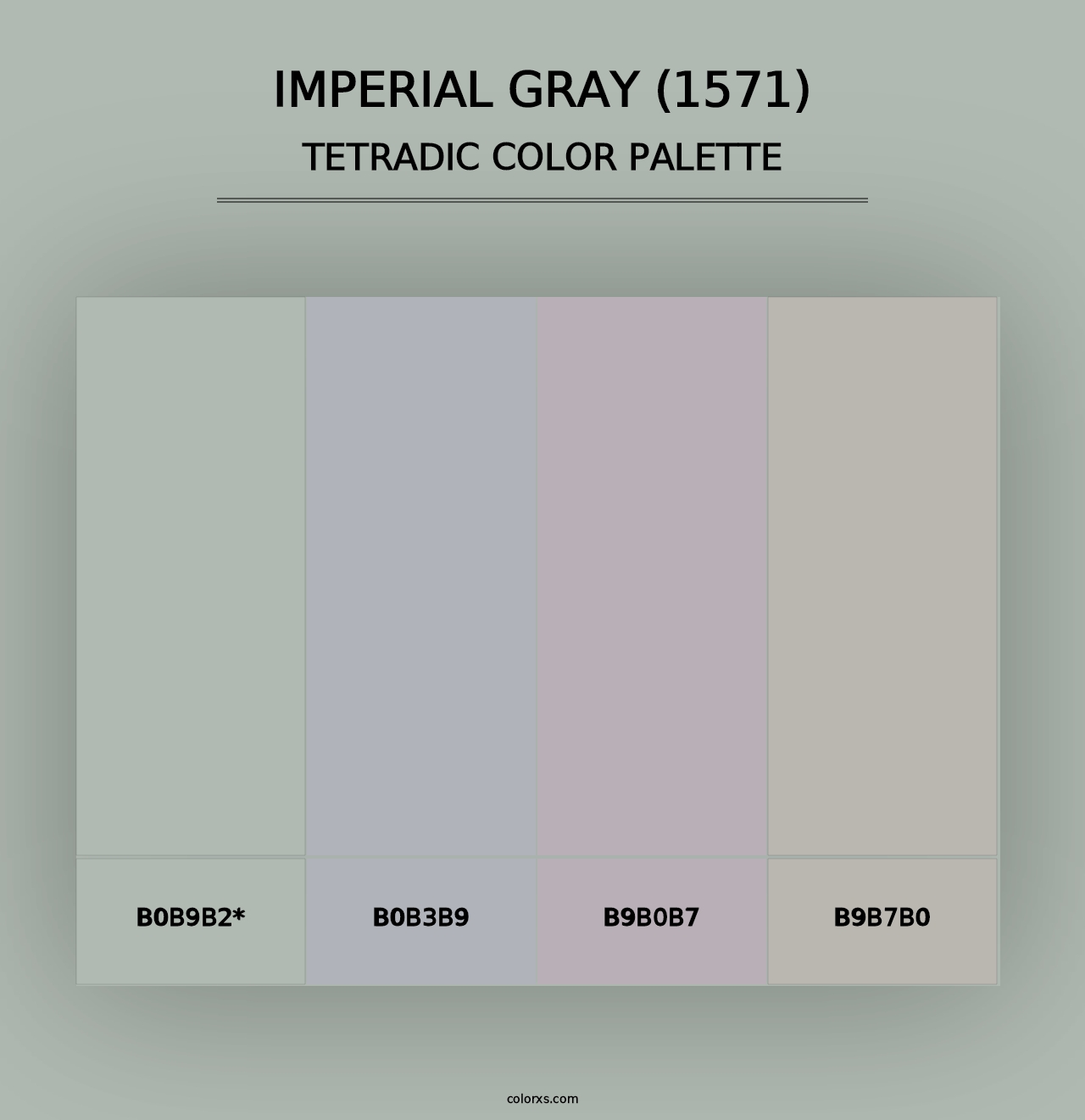 Imperial Gray (1571) - Tetradic Color Palette