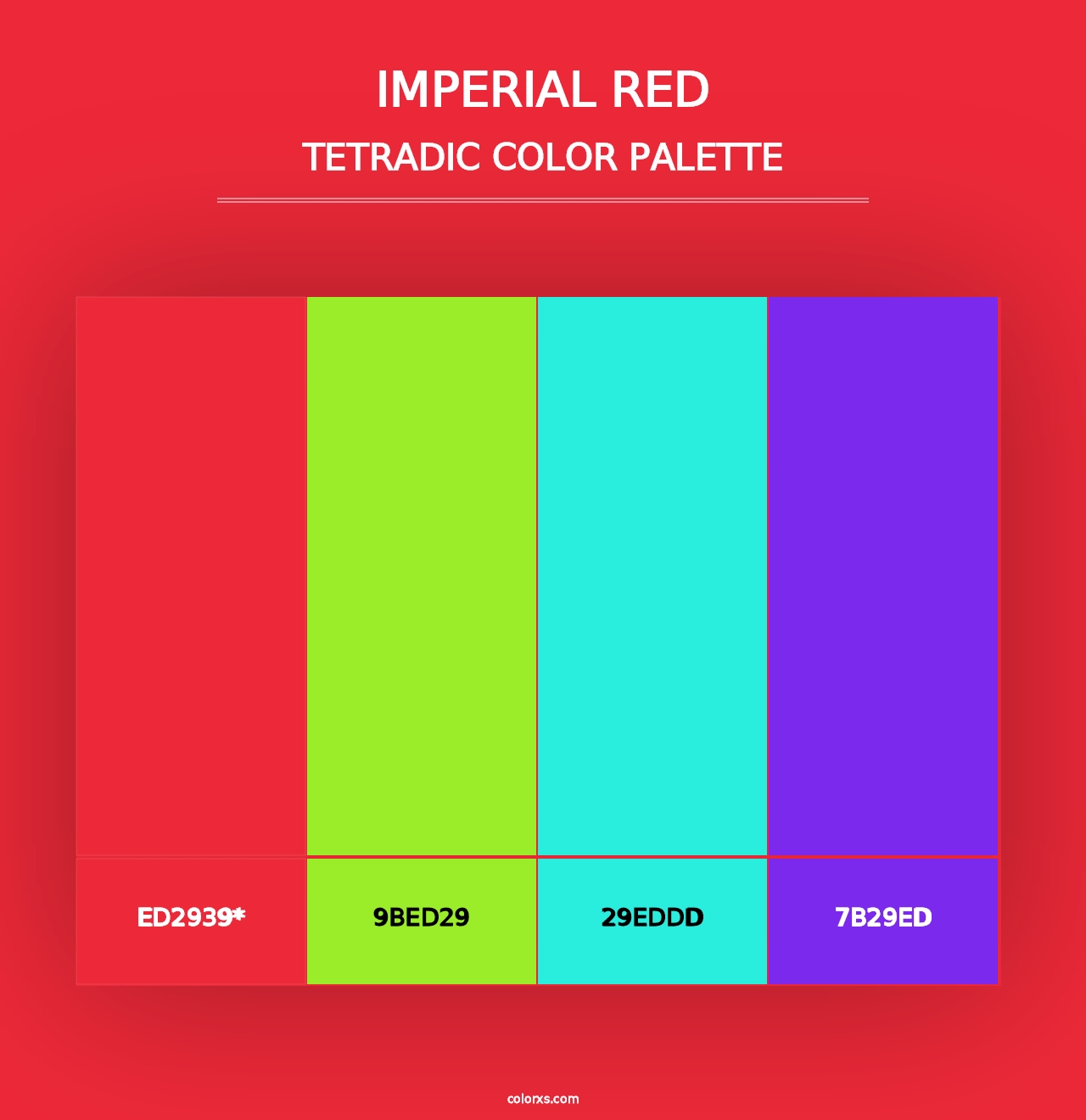 Imperial Red - Tetradic Color Palette