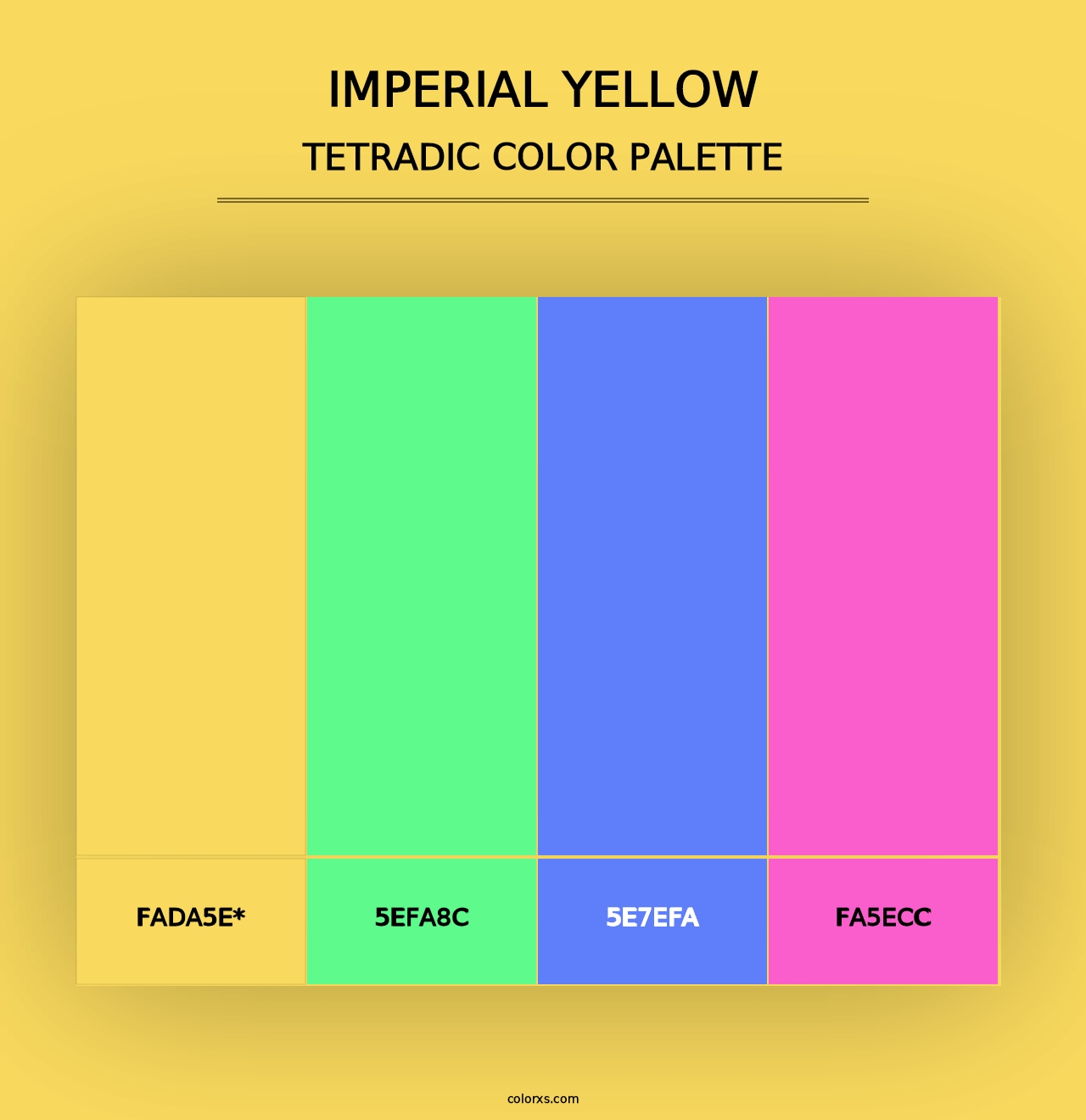 Imperial Yellow - Tetradic Color Palette