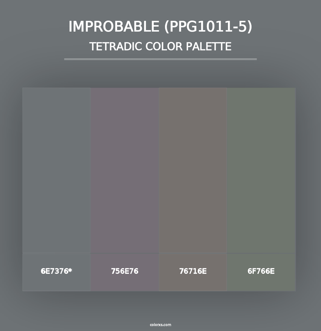 Improbable (PPG1011-5) - Tetradic Color Palette