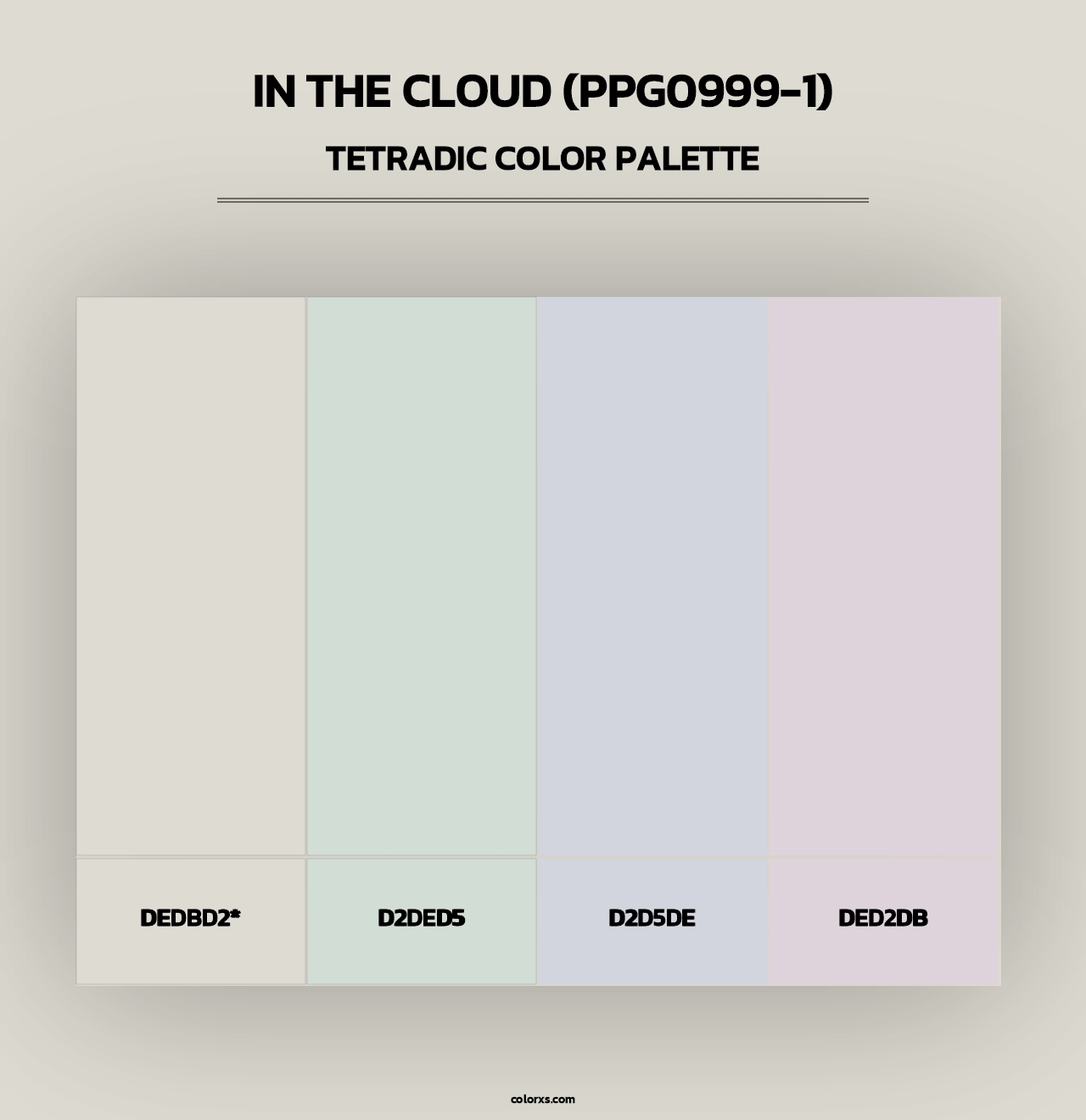 In The Cloud (PPG0999-1) - Tetradic Color Palette