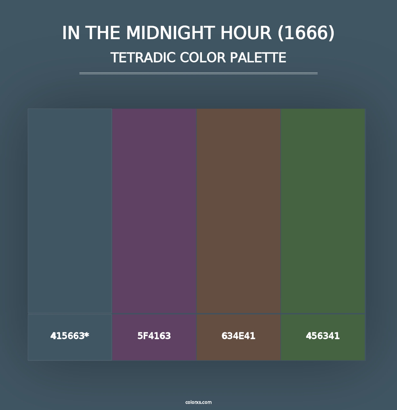 In the Midnight Hour (1666) - Tetradic Color Palette