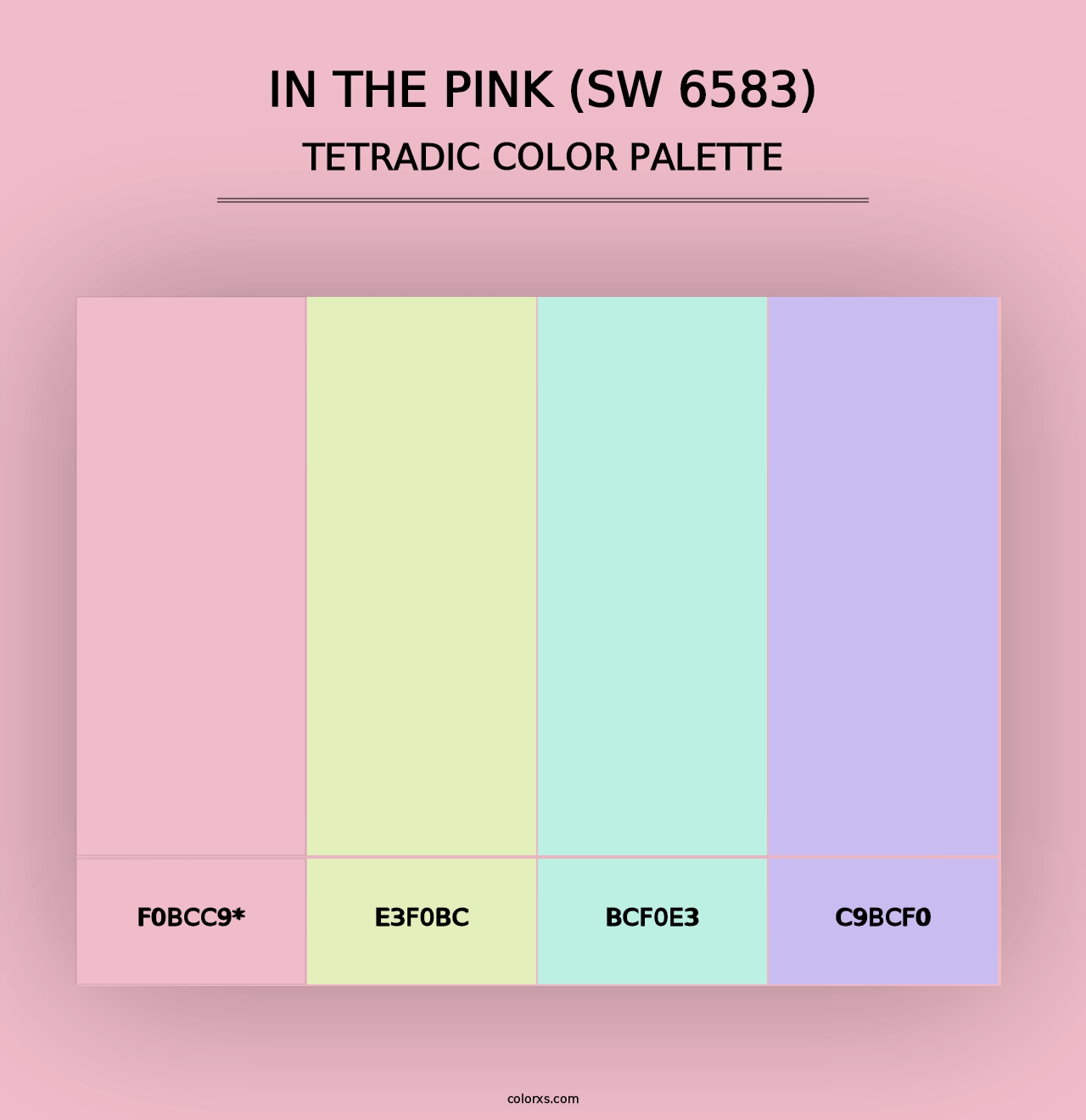 In the Pink (SW 6583) - Tetradic Color Palette