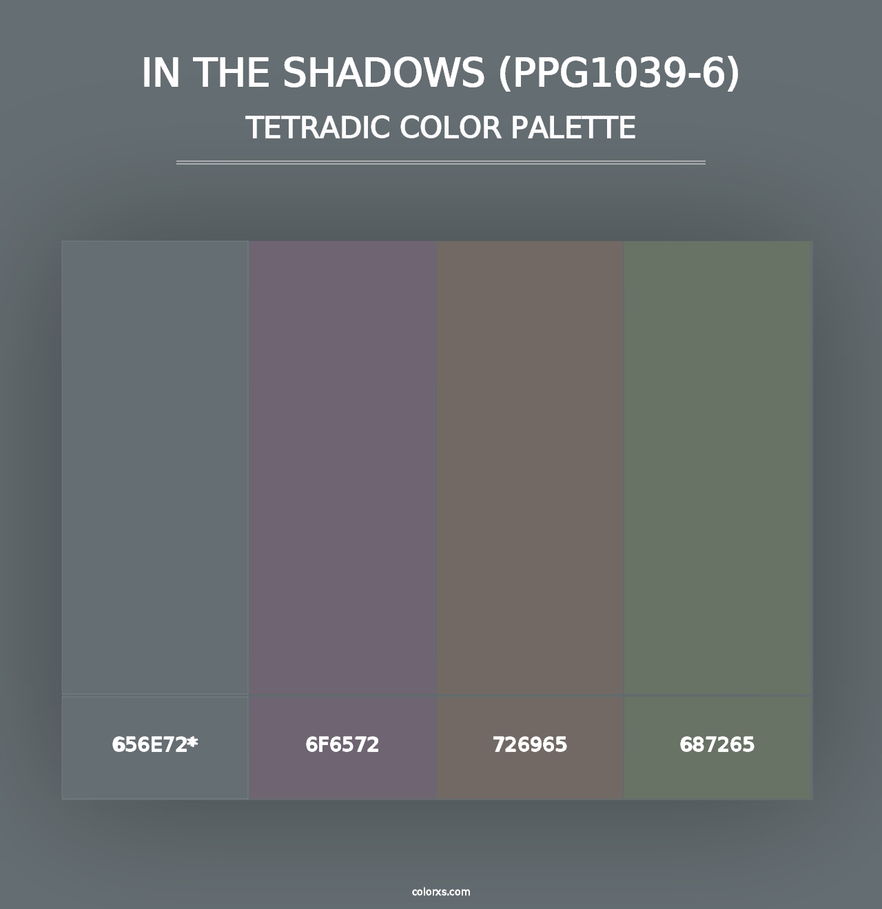 In The Shadows (PPG1039-6) - Tetradic Color Palette