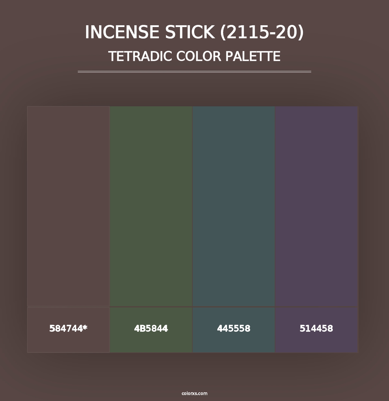 Incense Stick (2115-20) - Tetradic Color Palette