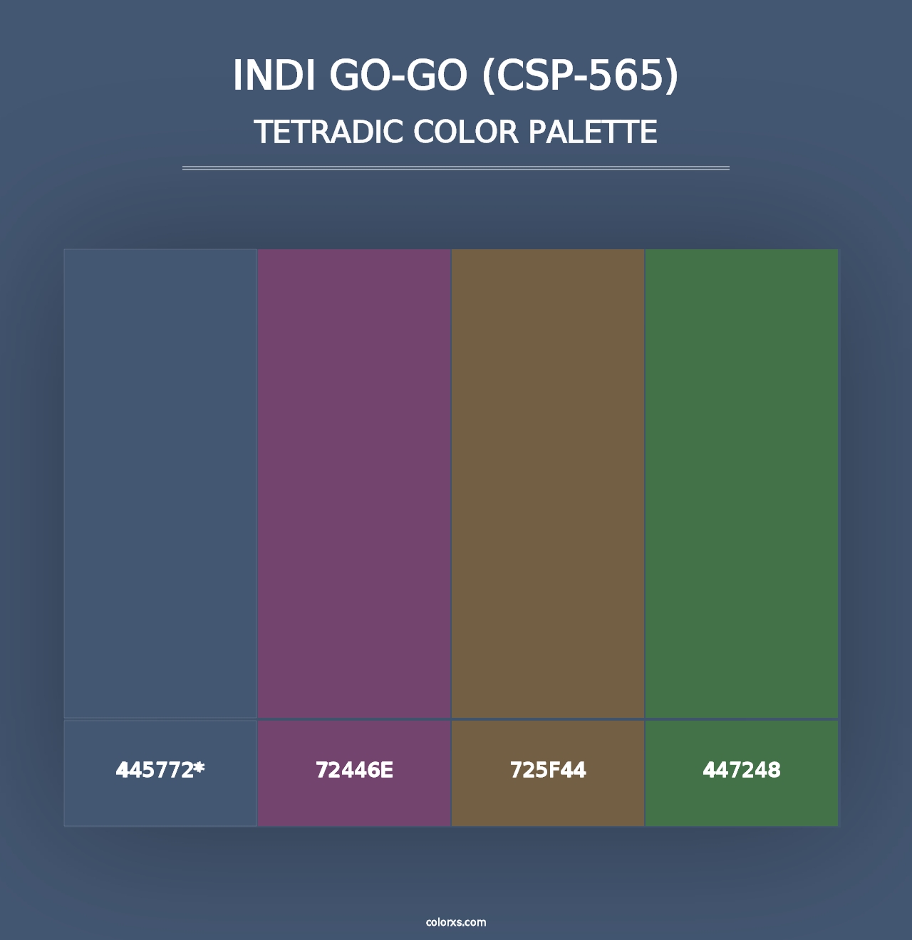 Indi Go-Go (CSP-565) - Tetradic Color Palette