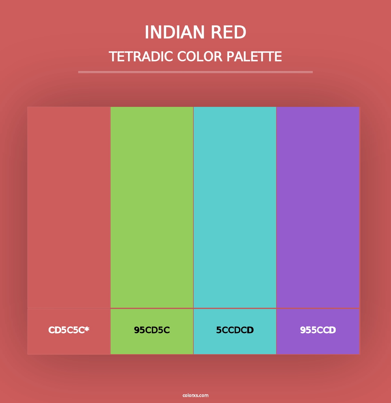 Indian Red - Tetradic Color Palette