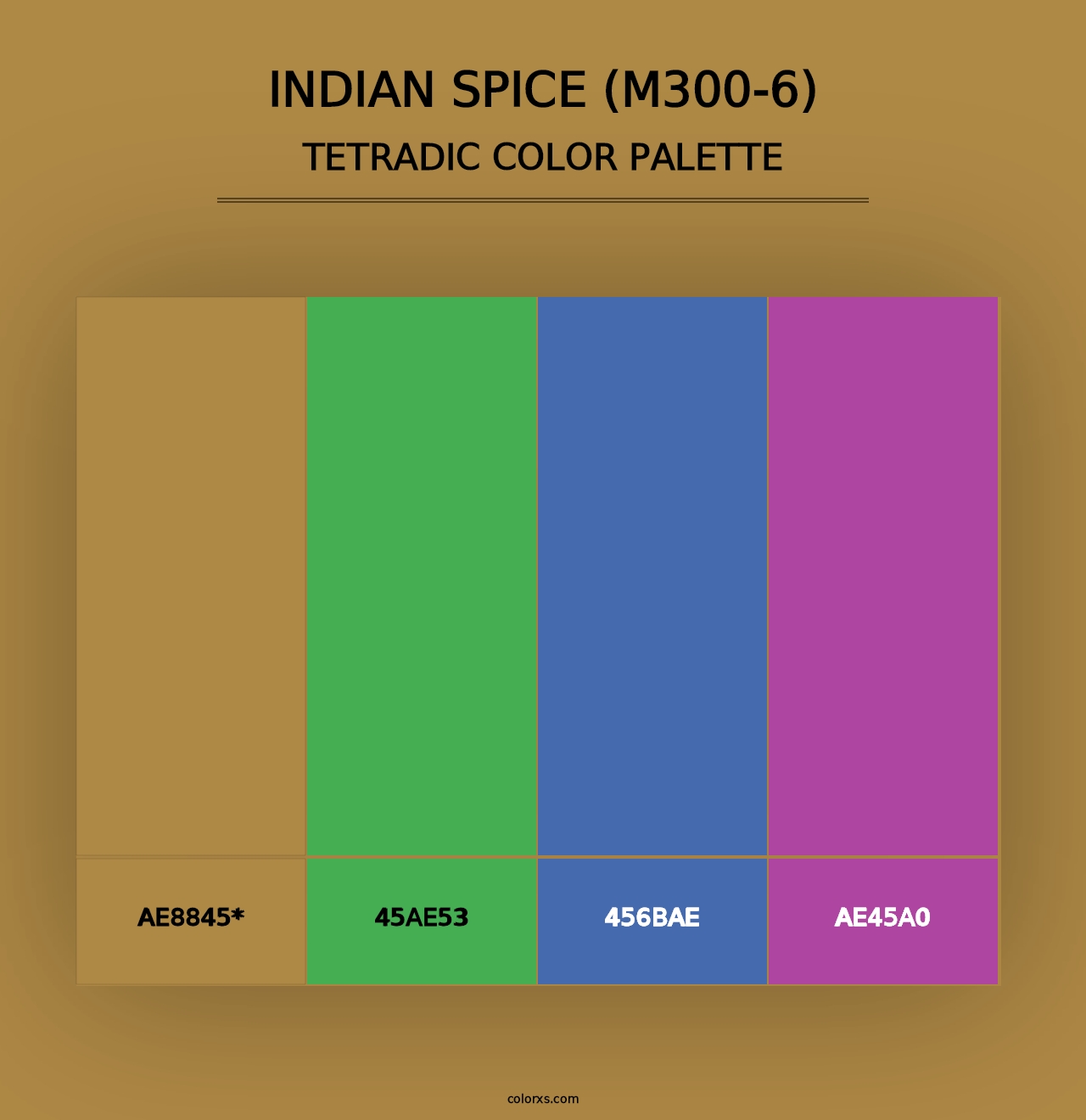 Indian Spice (M300-6) - Tetradic Color Palette