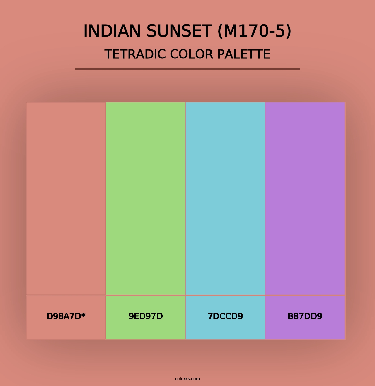 Indian Sunset (M170-5) - Tetradic Color Palette