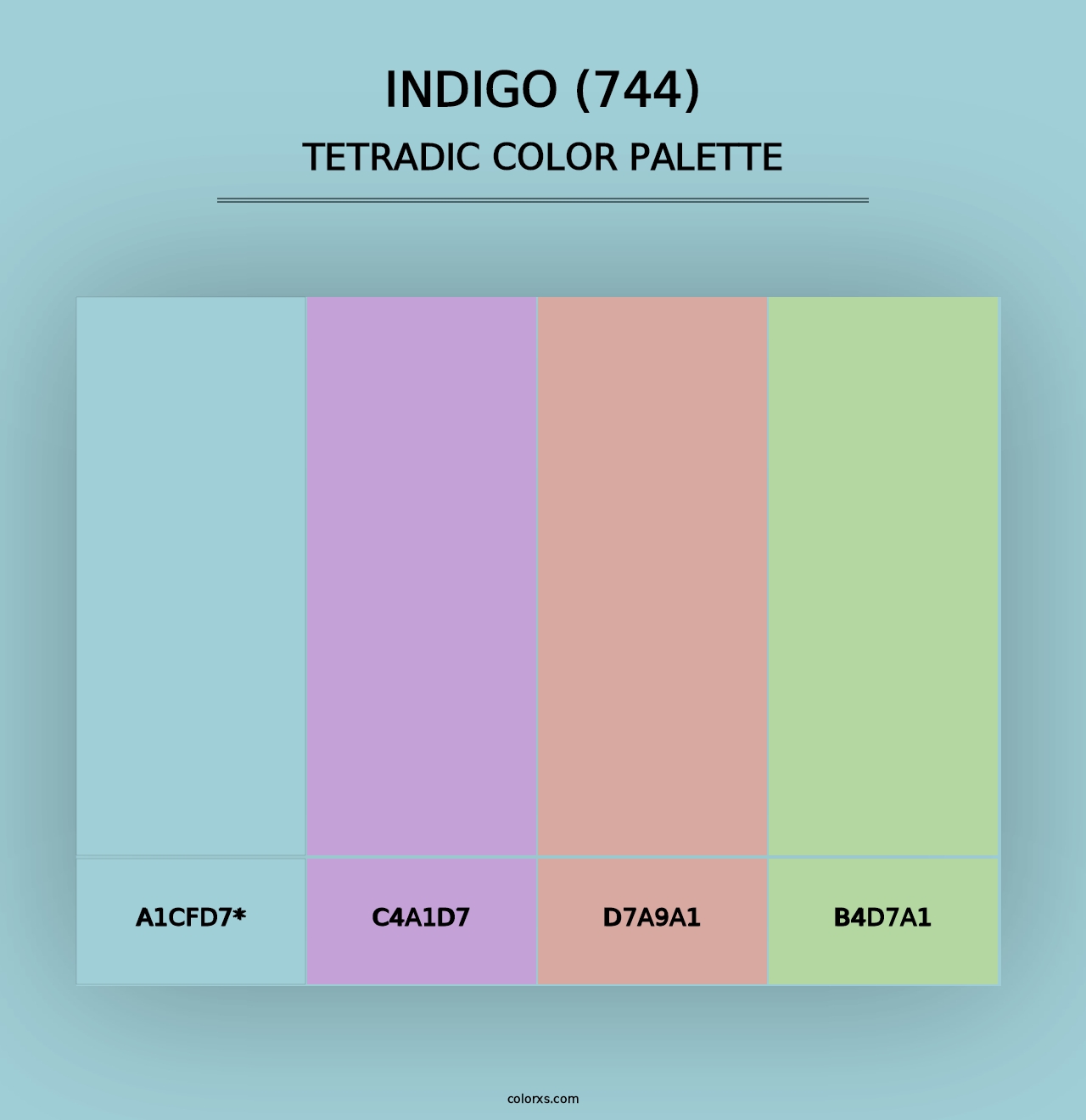 Indigo (744) - Tetradic Color Palette