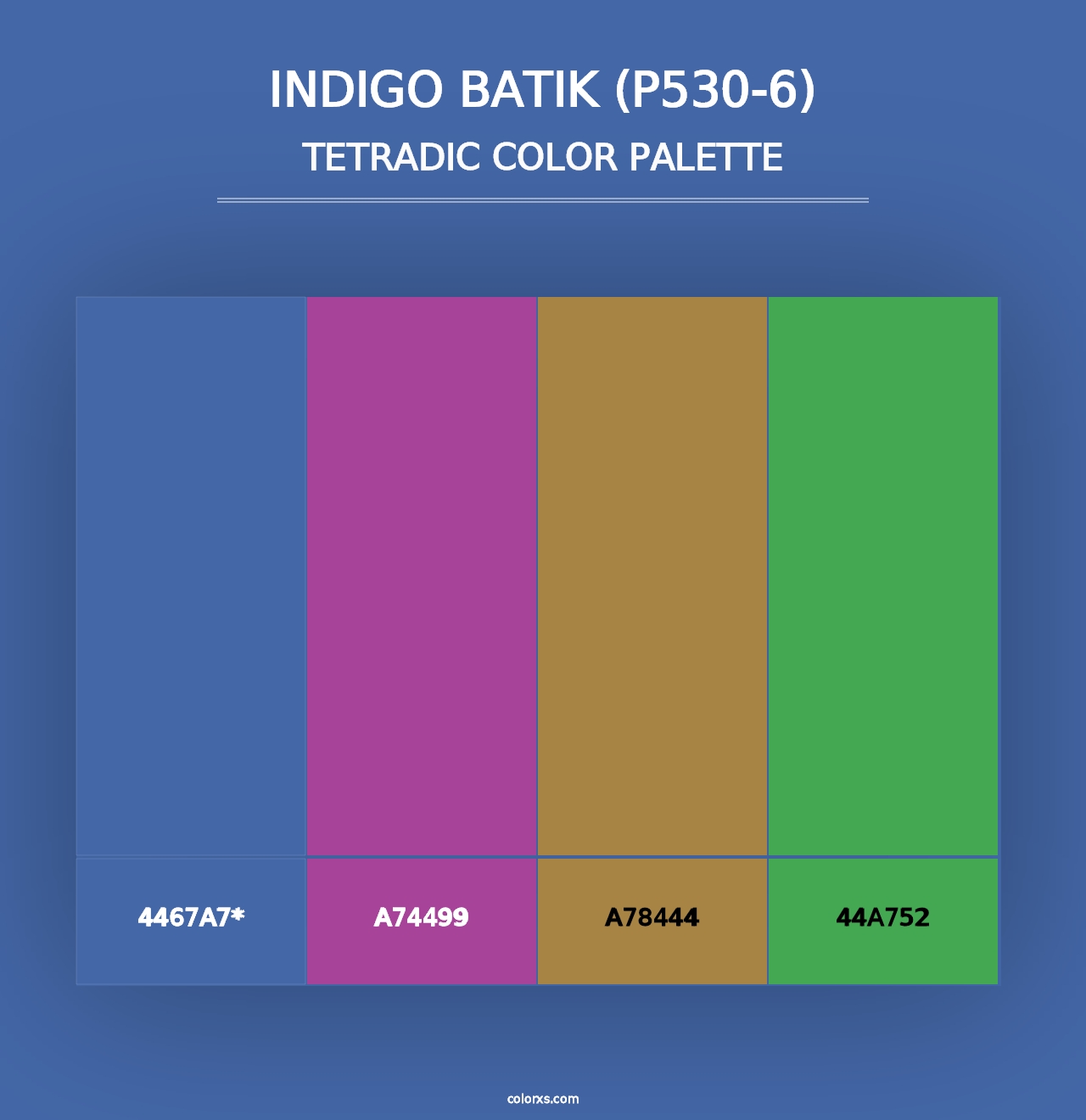 Indigo Batik (P530-6) - Tetradic Color Palette