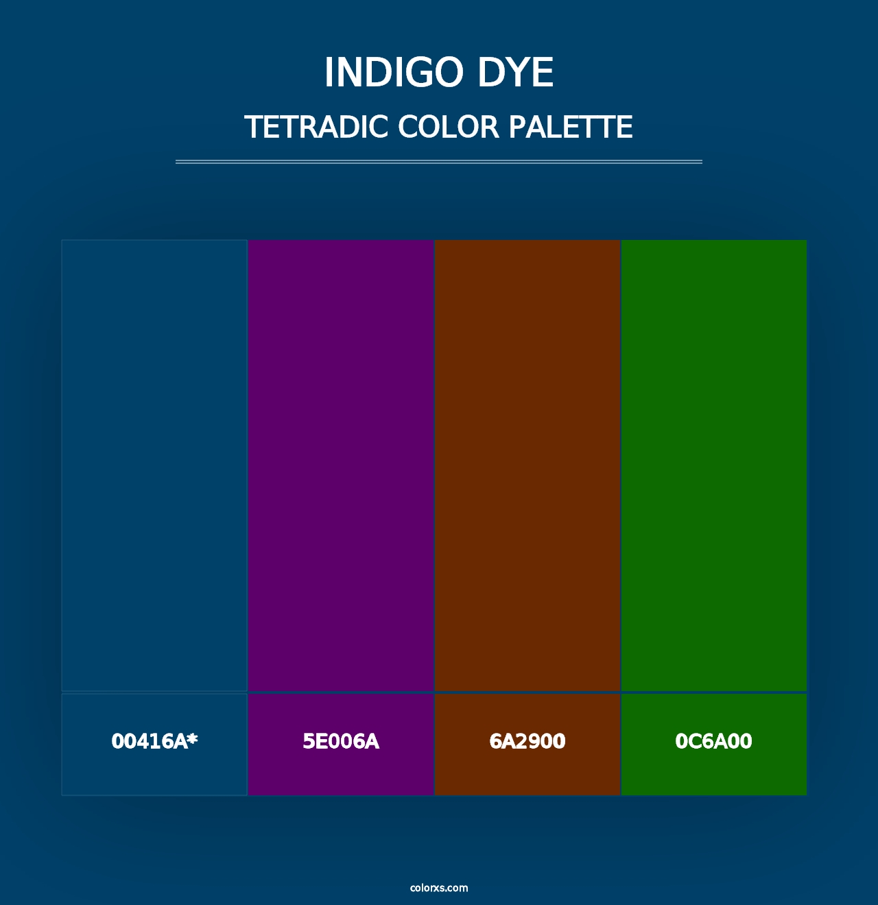 Indigo Dye - Tetradic Color Palette