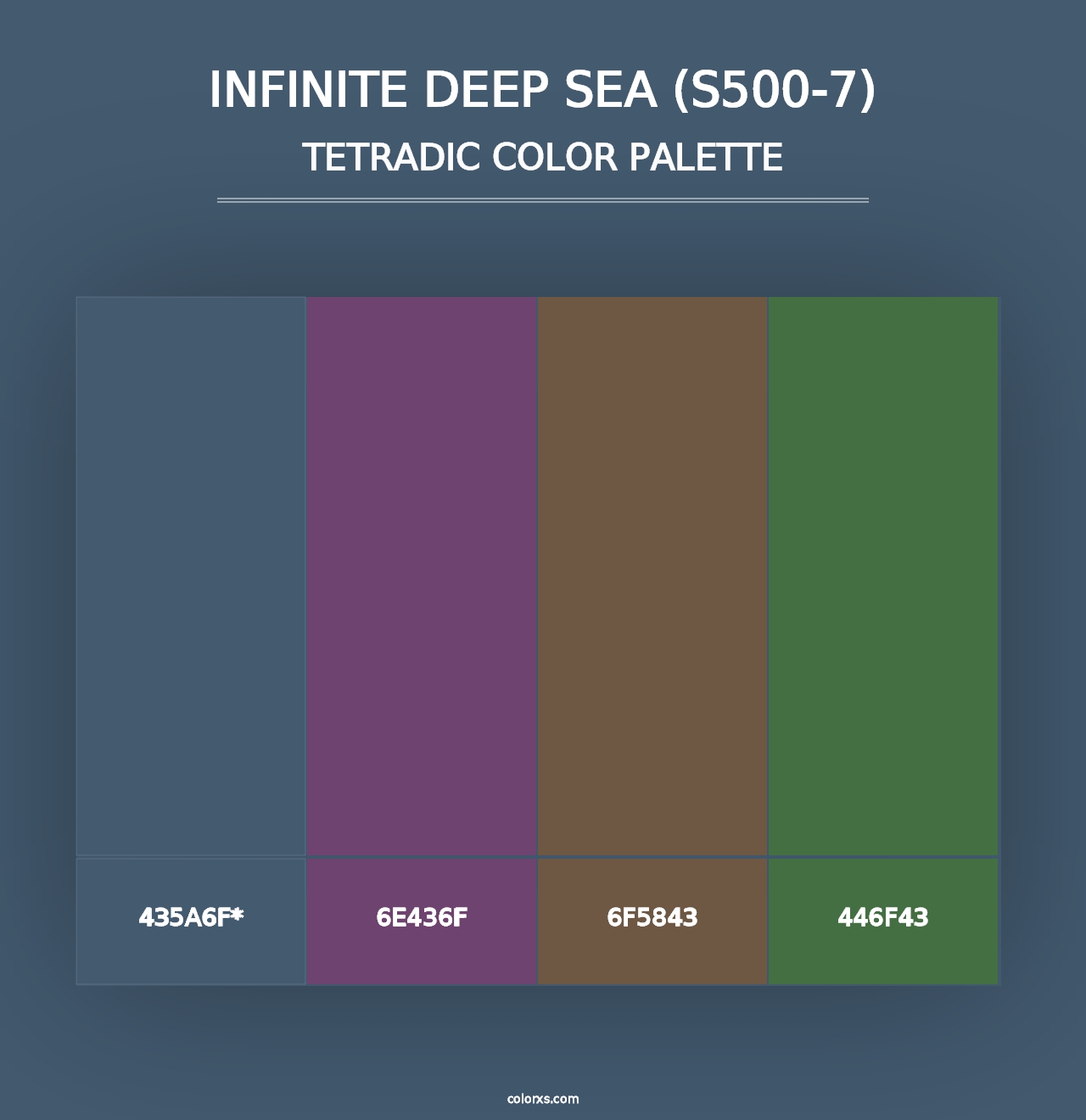 Infinite Deep Sea (S500-7) - Tetradic Color Palette