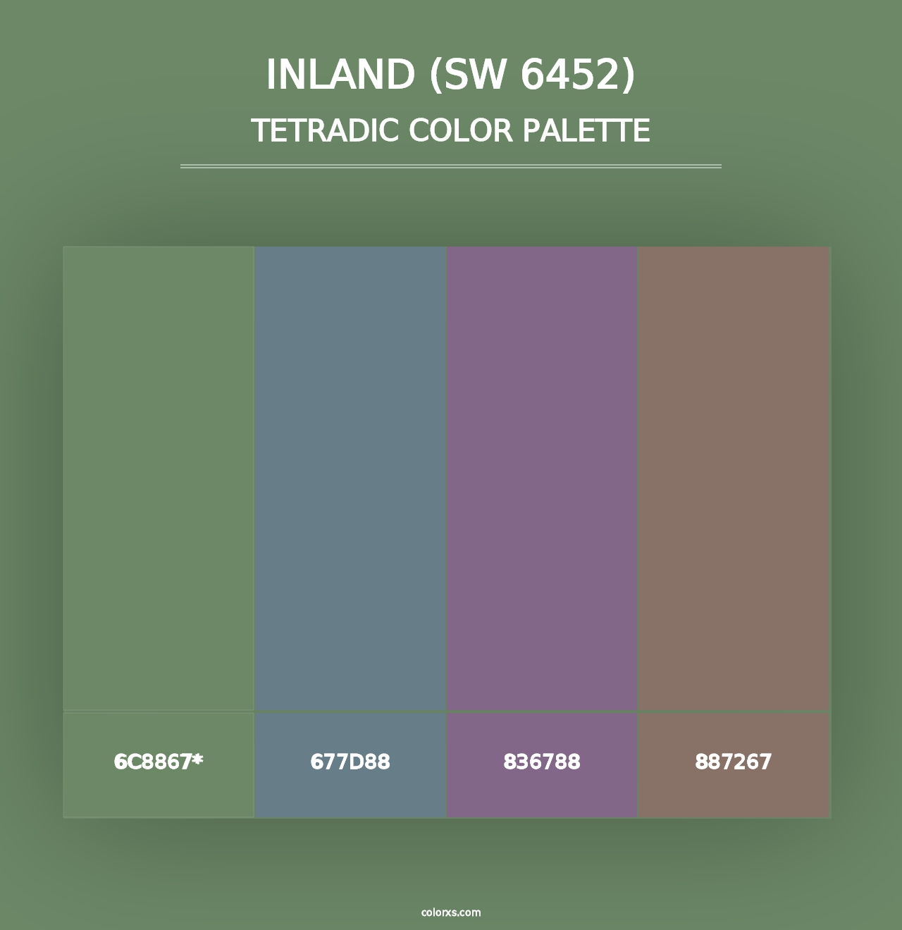 Inland (SW 6452) - Tetradic Color Palette