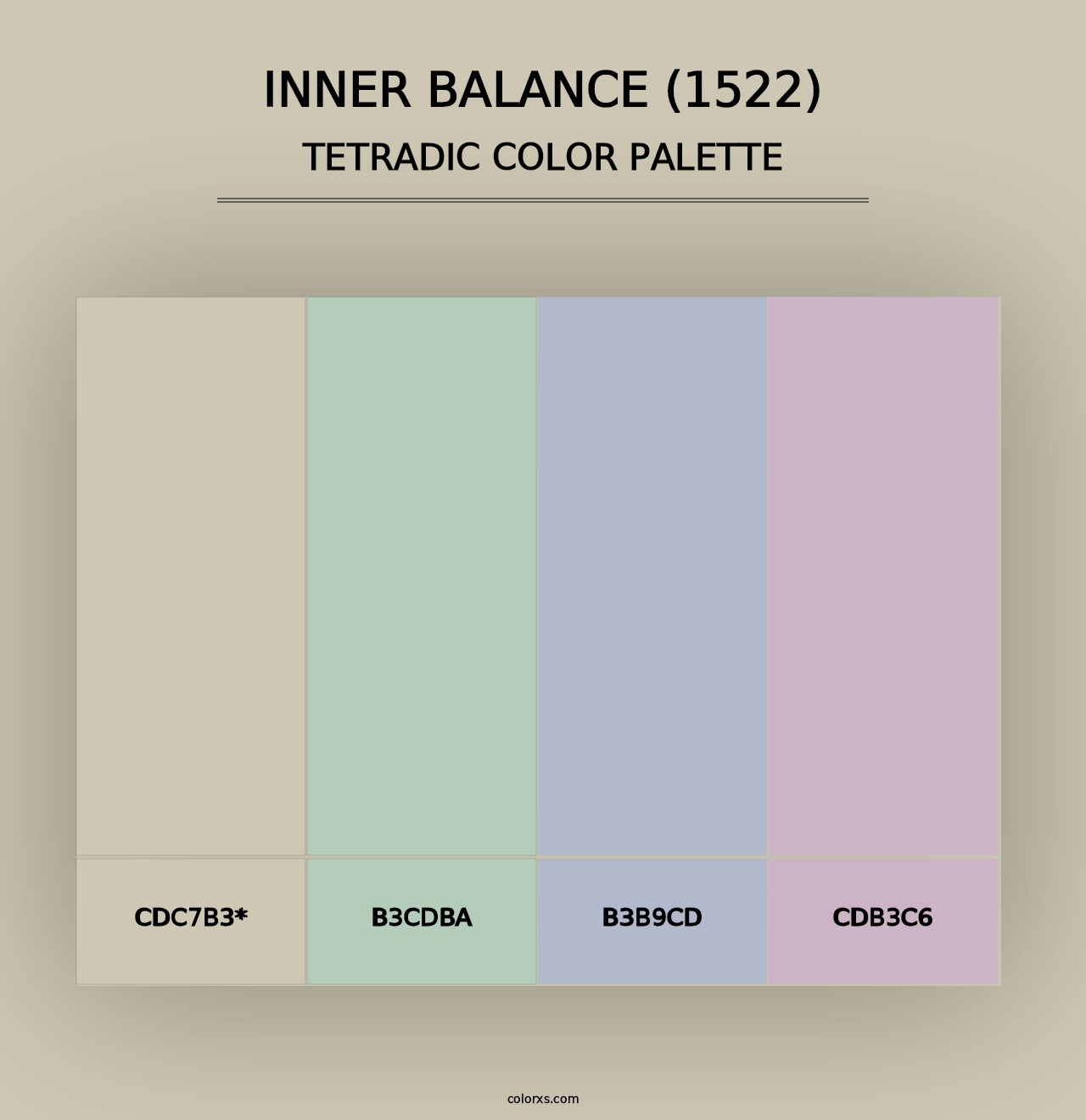 Inner Balance (1522) - Tetradic Color Palette