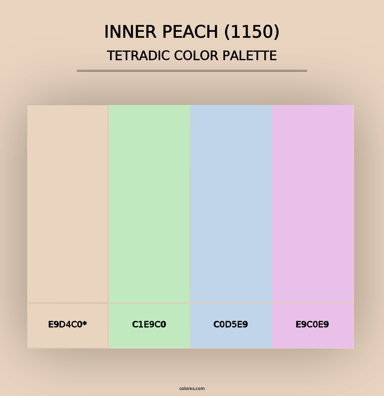 Inner Peach (1150) - Tetradic Color Palette