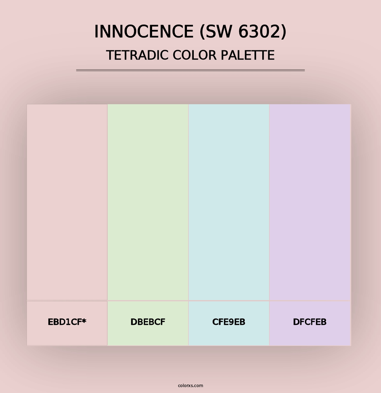 Innocence (SW 6302) - Tetradic Color Palette