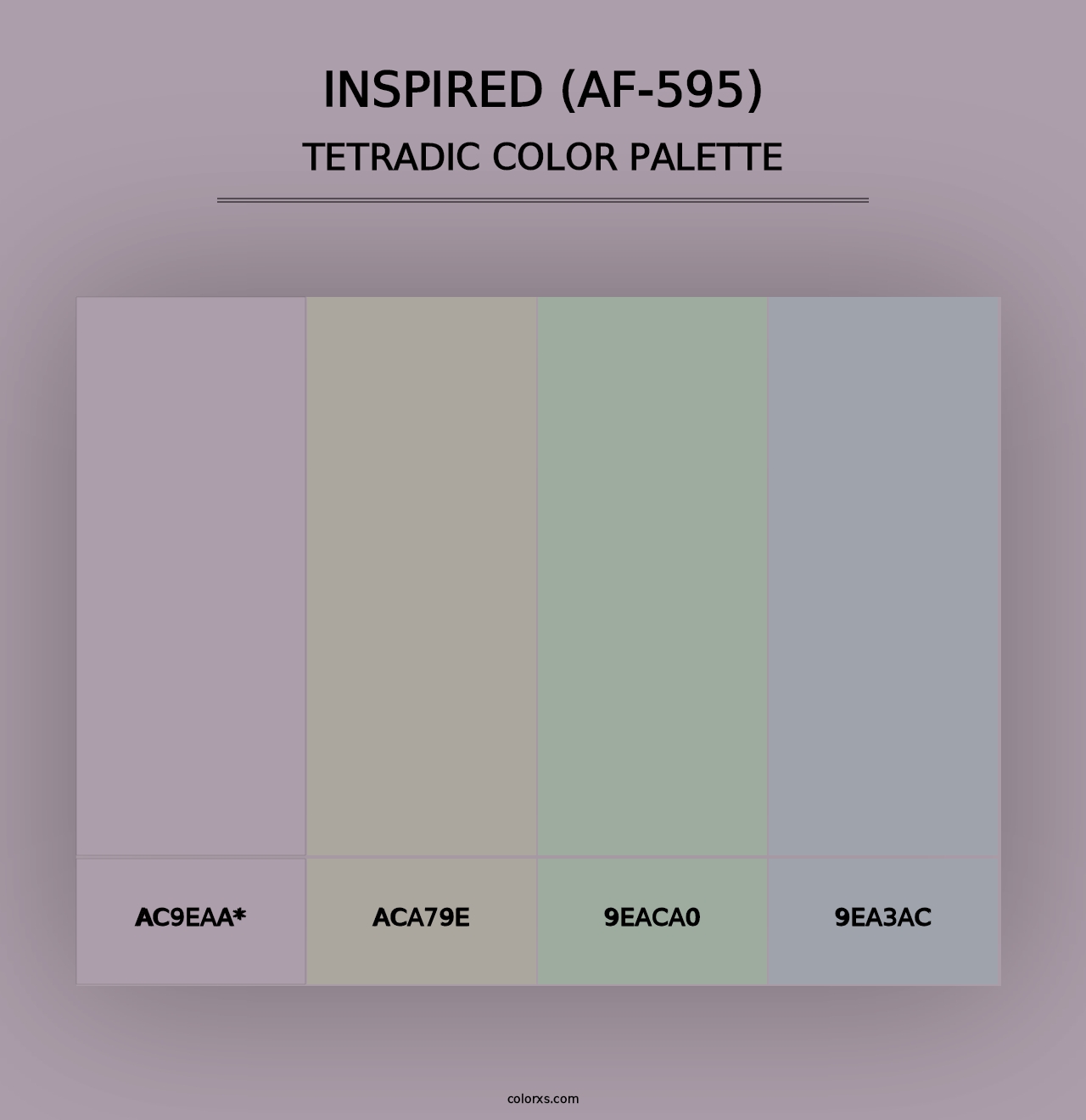 Inspired (AF-595) - Tetradic Color Palette