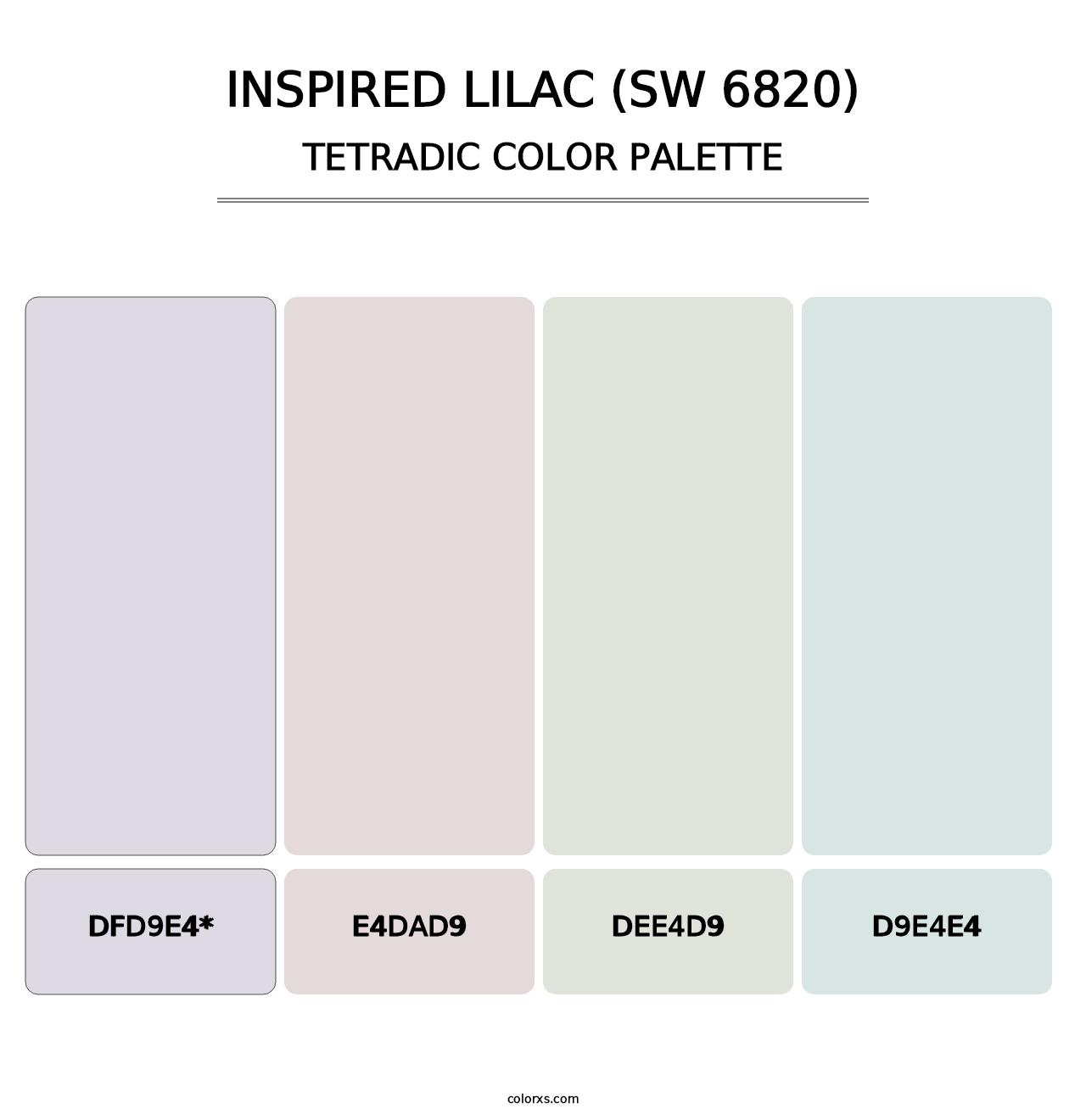 Inspired Lilac (SW 6820) - Tetradic Color Palette