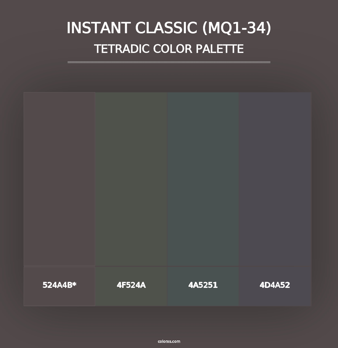 Instant Classic (MQ1-34) - Tetradic Color Palette